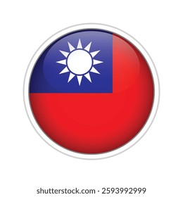 High-quality vector illustration of the flag of Taiwan 