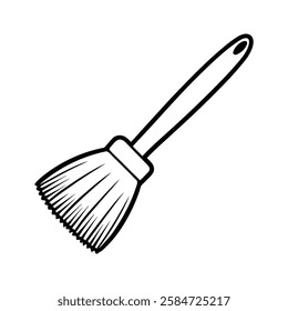 High-quality vector illustration of a flat brush, perfect for painting, blending, and creating bold strokes. Ideal for artists, designers, and craft enthusiasts looking for professional digital idea.