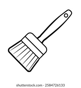 High-quality vector illustration of a flat brush, perfect for painting, blending, and creating bold strokes. Ideal for artists, designers, and craft enthusiasts looking for professional digital idea.