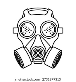 High-quality vector illustration of a gas mask, perfect for design projects, safety themes, and industrial graphics.
