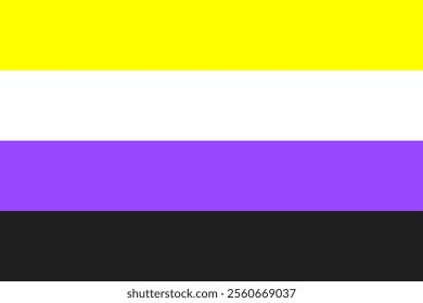 High-quality vector illustration of the genderqueer non-binary flag. Perfect for designs, presentations, and projects that celebrate identity, inclusivity, and diversity