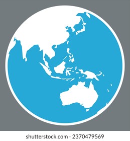 High-quality vector illustration of a globe. Detailed continents, oceans, and vibrant colors. Ideal for global concepts and designs. 