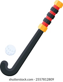 A high-quality vector illustration of a hockey stick, perfect for sports-related designs, logos, or illustrations.