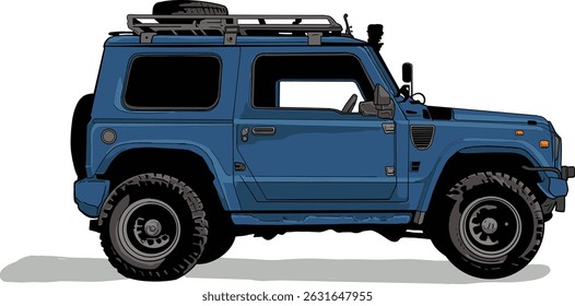 A high-quality vector illustration. ideal for automotive design, travel content, outdoor exploration visuals, and promotional use.