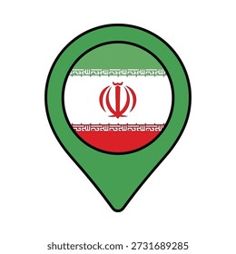 High-quality vector illustration of the Iranian flag. Perfect for design projects, maps, and digital art.