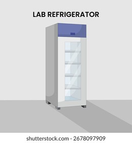 Ilustración vectorial de alta calidad de un refrigerador de laboratorio
