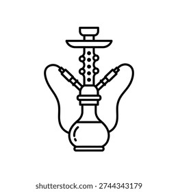 High-quality vector illustration of a laboratory distillation flask with stand, perfect for scientific, educational, and medical use in clean, professional designs.