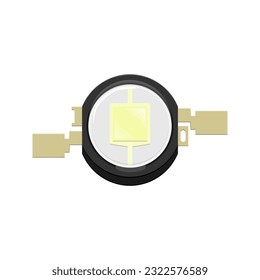A high-quality vector illustration of an LED module, showcasing its components and design