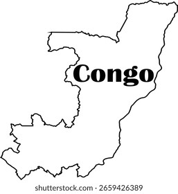 High-quality vector illustration of the map of Congo with the national flag overlay. Perfect for educational materials, infographics, presentations