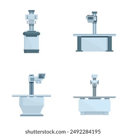 Ilustración vectorial de alta calidad de equipos de laboratorio modernos para investigación científica, pruebas de precisión e instrumentos analíticos sobre fondo blanco aislado