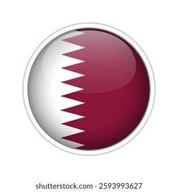 High-quality vector illustration of the national flag of Qatar. 