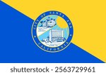 High-quality vector illustration of the official flag of Santa Ana, California. Ideal for civic designs, presentations, and cultural projects, highlighting Santa Ana