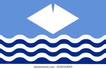 High-quality vector illustration of the official flag of the Isle of Wight, England. Perfect for creating patriotic designs, presentations. Includes a clean, background for easy customization