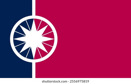 High-quality vector illustration of the official flag of Norman, Oklahoma. Ideal for civic designs, presentations, and cultural projects, highlighting Norman's rich heritage