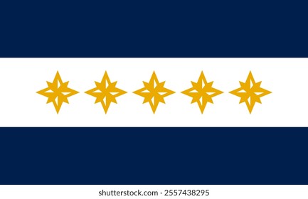 High-quality vector illustration of the official flag of Wheeling, West Virginia. Ideal for civic designs, presentations, and cultural projects, highlighting Wheeling's rich heritage