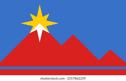 High-quality vector illustration of the official flag of Pocatello, Idaho. Ideal for civic designs, presentations, and cultural projects, highlighting Pocatello's rich heritage