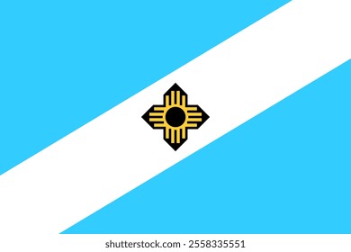 High-quality vector illustration of the official flag of Madison, Wisconsin. Ideal for civic designs, presentations, and cultural projects, highlighting Madison's rich heritage