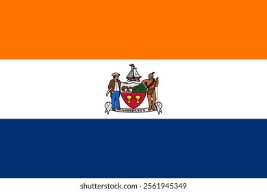 High-quality vector illustration of the official flag of Albany, New York. Ideal for civic designs, presentations, and cultural projects, highlighting Albany's rich heritage