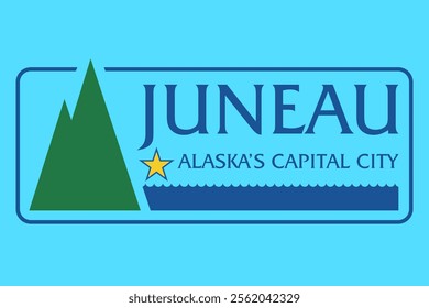 High-quality vector illustration of the official flag of Juneau, Alaska. Ideal for civic designs, presentations, and cultural projects, highlighting Juneau's rich heritage