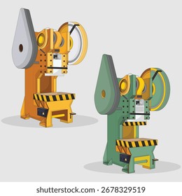High-quality vector illustration of a Power Press Machine