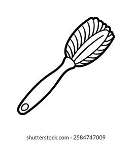 High-quality vector illustration of a precision detail brush, perfect for fine art, miniature painting, calligraphy, and intricate detailing. Ideal for digital and print use in creative projects.