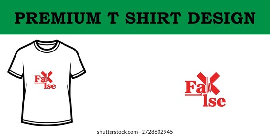 Ilustración vectorial de alta calidad de un diseño de camiseta de tipografía premium con texto atrevido 'Fake Ice' en rojo vibrante, perfecto para marcas, maquetas de ropa y proyectos de Impresión a la carta con un aspecto limpio y escalable.
