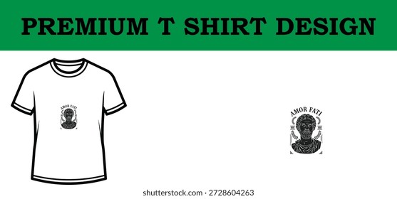 Hochwertige Vektorgrafik eines hochwertigen Typografie-T-Shirt-Designs mit stilisiertem Totenkopf und Banner, perfekt für Bekleidungsmarken-, Print-on-Demand- und Grafikdesign-Projekte mit einem sauberen, skalierbaren Format.