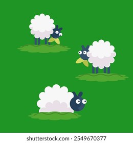 "High-quality vector illustration of a sheep, featuring detailed and realistic design elements. Perfect for farm-themed projects, agricultural designs, or animal graphics. Fully editable and scalable