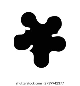 High-quality vector illustration of a single black puzzle piece on a clean white background, ideal for business, problem-solving, and teamwork concepts.