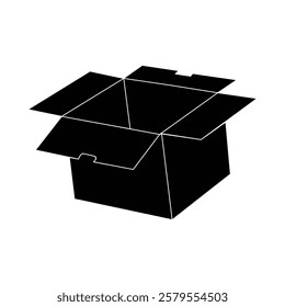 High-quality vector illustration of a sleek cardboard box, ideal for showcasing your product