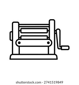 High-quality vector illustration of a sleek office paper shredder, perfect for business, security, and document management projects with clean lines and professional design.