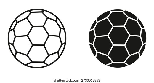 Ilustración vectorial de alta calidad de un balón de fútbol en dos estilos diferentes. Perfecto para diseños de temática deportiva, logotipos y proyectos de arte digital.