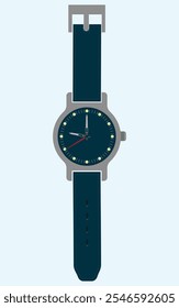 Ilustración vectorial de alta calidad de un reloj de pulsera elegante con un diseño elegante. Totalmente editable en Adobe Illustrator, perfecto para branding, Materiales promocionales o proyectos creativos. ¡Descarga hoy!