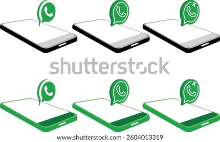 A high-quality vector illustration of the WhatsApp logo, perfect for digital and print use. This clean and scalable design is ideal for social media marketing, mobile app mockups, branding, web design