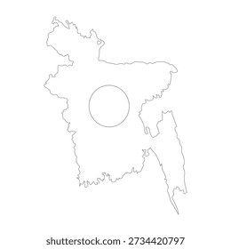 "High-quality vector map of Bangladesh with administrative divisions. Professional editable EPS 10 format, perfect for infographics, education, and travel presentations."