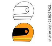 High-quality vector of a modern helmet, perfect for digital art, logo design, and print. Suitable for motorcycle, safety, or sports themes in creative projects.