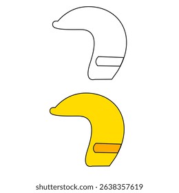 Vector de alta calidad de un casco moderno, perfecto para el arte digital, diseño de logotipo e impresión. Adecuado para temas de motocicletas, seguridad o deportes en proyectos creativos.