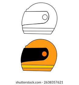 Vector de alta calidad de un casco moderno, perfecto para el arte digital, diseño de logotipo e impresión. Adecuado para temas de motocicletas, seguridad o deportes en proyectos creativos.