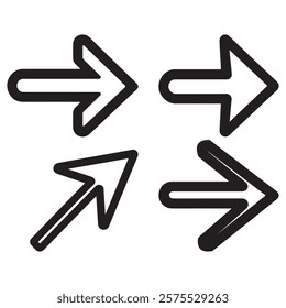 High-quality vector right arrow design for various creative applications.