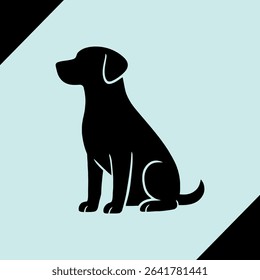 High-quality vector silhouette of a dog on a clean white background. Perfect for graphic design, pet-related projects, branding, t-shirt prints, and digital art. This minimalistic and elegant dog outl
