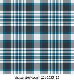 High-quality vector tartan pattern for fabric, perfect for designing clothing and accessories. Seamless design ideal for diverse projects.