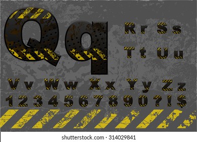 High-quality vector tech alphabet for logo or urban text (part 2 of 2)