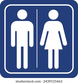 "Icono de WC de alta calidad para señalización universal de baños, con símbolos masculinos y femeninos. Hombre, mujer, madre con bebé y colección de siluetas para minusválidos. Perfecto para diversas necesidades de diseño".