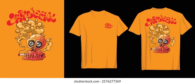 High-quality weed-smoking vector art crafted for urban and youthful clothing styles. Perfect for merchandise or personal projects	