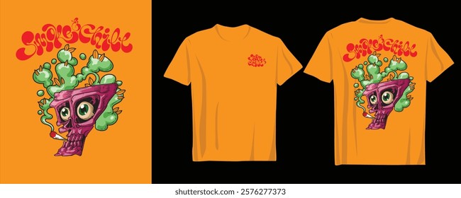 High-quality weed-smoking vector art crafted for urban and youthful clothing styles. Perfect for merchandise or personal projects	