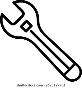 Ícone de chave inglesa de alta qualidade, isolado em um fundo branco, perfeito para mecânica, ferramentas e sites de reparo.