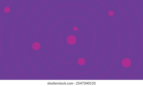 High-resolution 4K flat design with violet tones and colorful concentric circles inspired by the solar system Ideal for modern wallpapers creative visuals and abstract backgrounds
