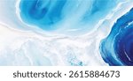 High-resolution abstract marine design with blue and white wave flow. Clean background suitable for digital graphics, creative presentations, print, and product mockups.
