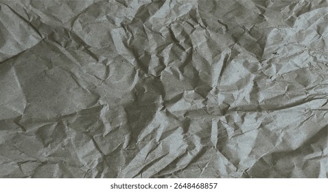High-resolution background of crumpled brown kraft paper with natural texture. Ideal for eco-friendly designs, packaging mockups, vintage effects, and rustic-themed projects.