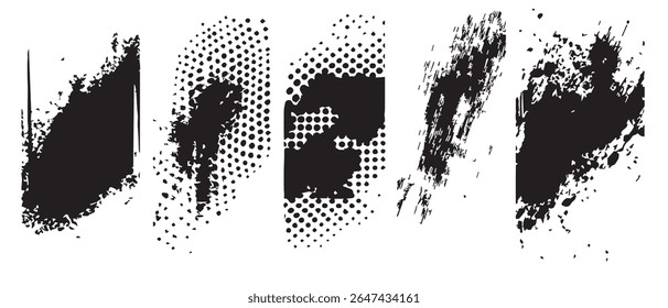 Imágenes de fondo Abstractas de texturas de bolas de tinta negra de alta resolución.